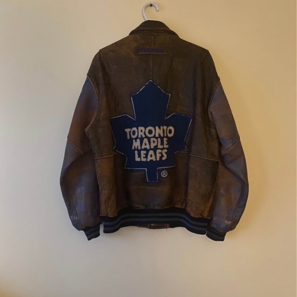 Vintage patina leather Starter NHL Varsity Jacket - Picture 9 of 9